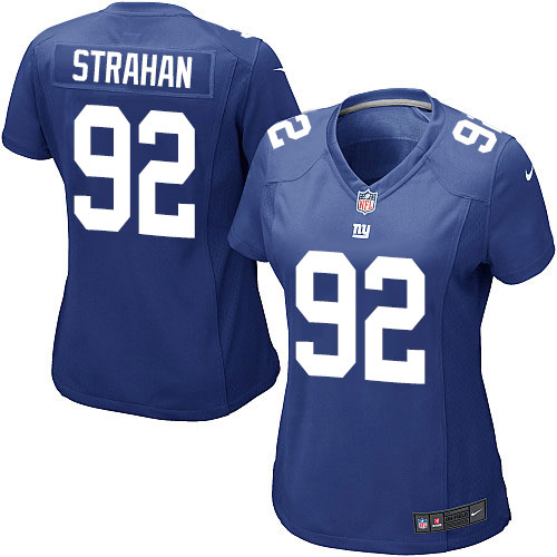 Women's Game Michael Strahan Nike Jersey Royal Blue Home - #92 NFL New York Giants